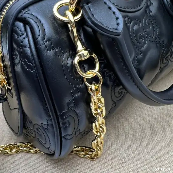 First bag ru bag GG handle top leather matelassé GUCCI 0628